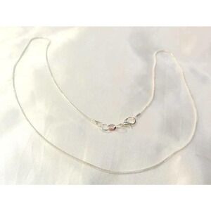 Sterling Silver 925 Plated 22 Inch Snake Chain Necklace New Thin 1/16th" Wide